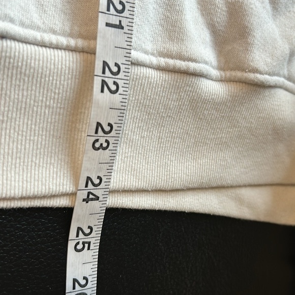 AGOLDE Tarron Mock Neck Sweatshirt Raglan Sleeve Pullover Cream Sz L NEW - Picture 12 of 14